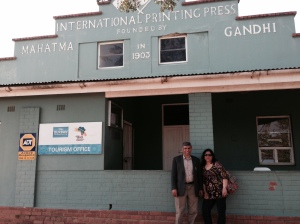 At the Gandhi Press in Phoenix, Durban